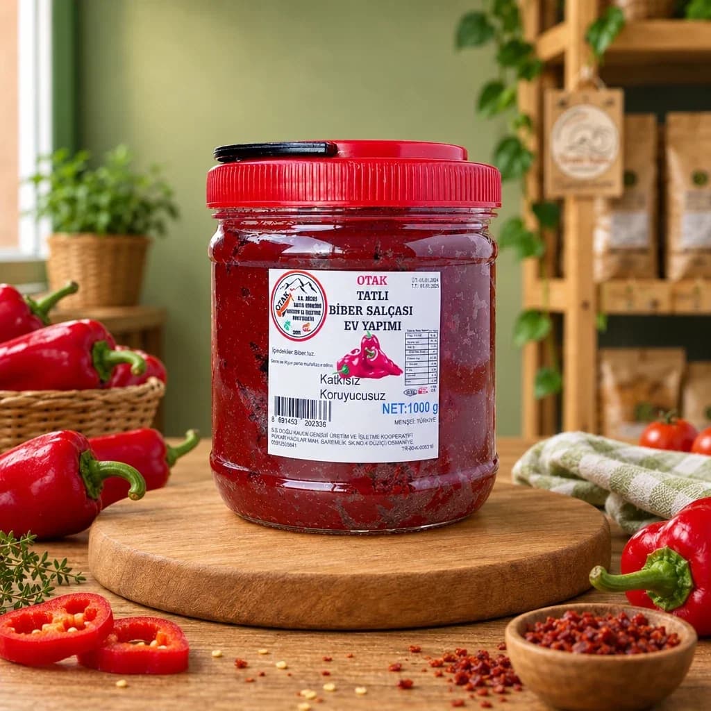 Biber Salçası Tatlı (Güneşte Kurutma/1 Kg )